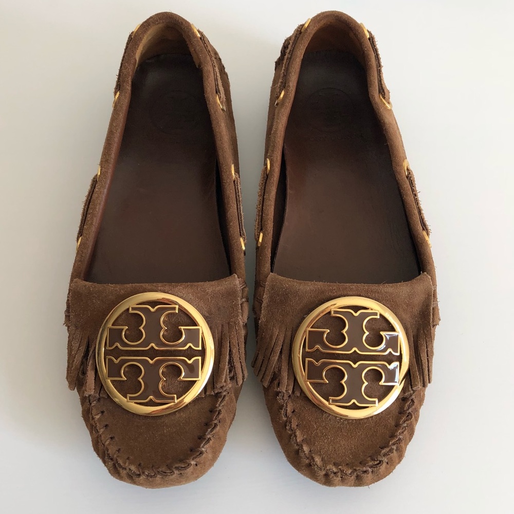 Tory Burch Alexandra Logo Moccasins Size Six